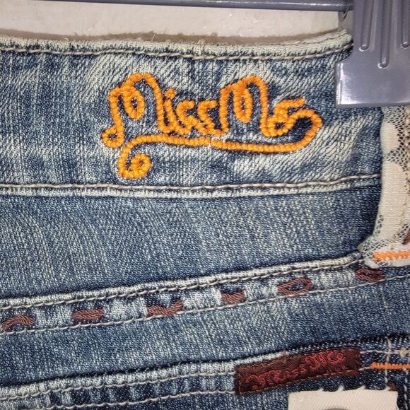 Miss Me Vintage 90s Y2k NWT Lace Pocket Low Rise Boot Cut Denim Jeans Size 27 - Picture 7 of 10